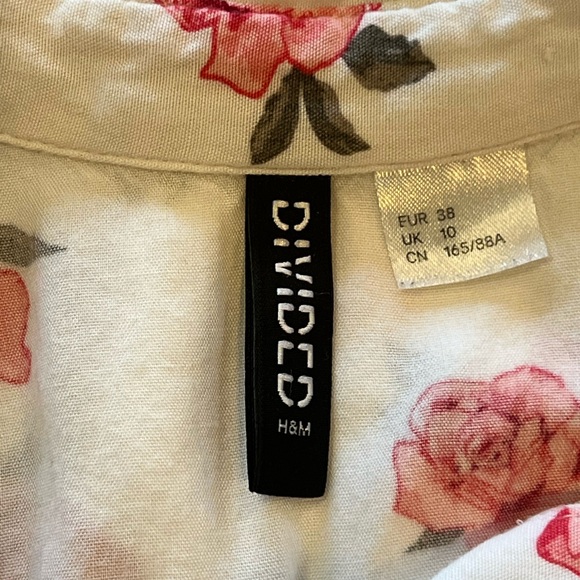 H&M White Floral Button-Down Shirt - Picture 2 of 6